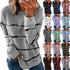 Loose Joker Striped Long Sleeve Sweatshirt